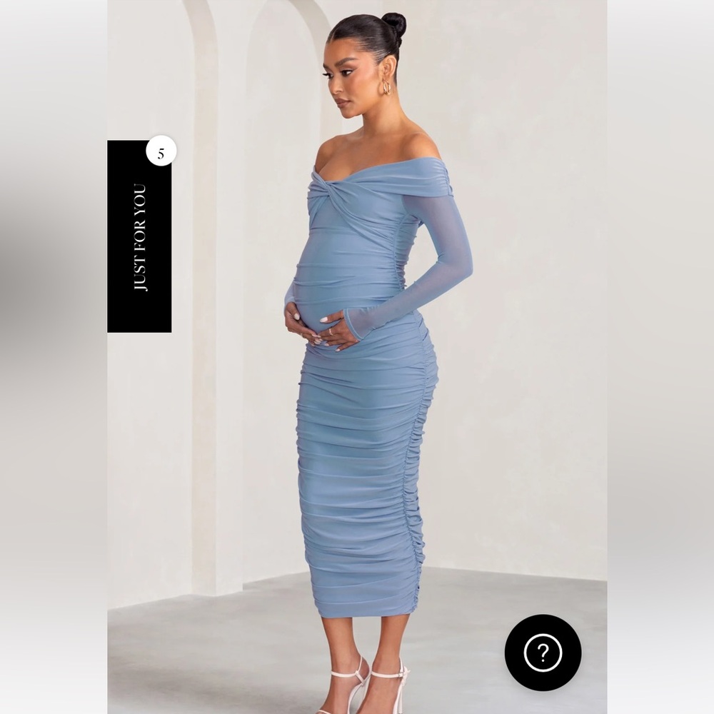 Club L London powder blue US size 6 maternity dress